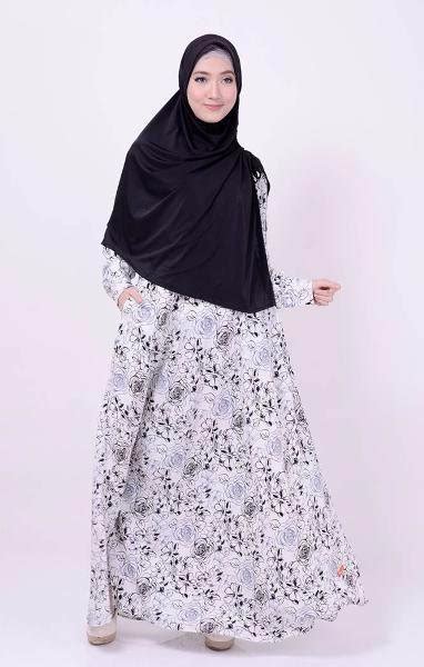 baju muslim warna putih  model hijab terbaru