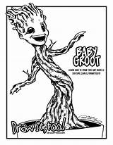 Groot Coloring Pages Baby Drawing Galaxy Guardians Draw Too Getdrawings Printable Am Getcolorings Trend sketch template