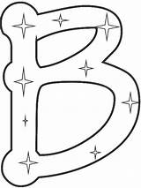 Letter Coloring Pages Star Letters Starry Color Preschool sketch template