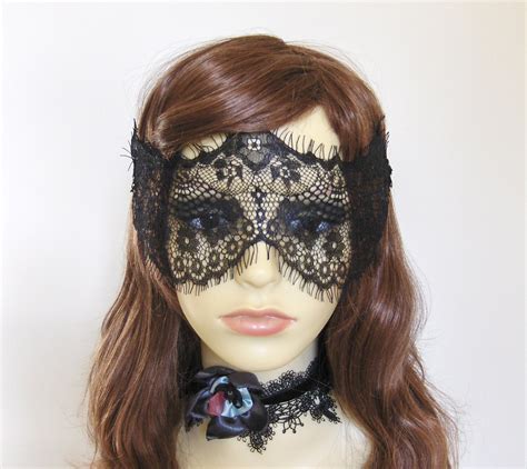 black lace mask lace veil masquerade mask by talulahblue on etsy