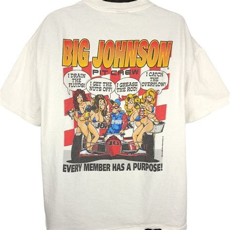vintage  big johnson pit crew  shirt shop thrilling
