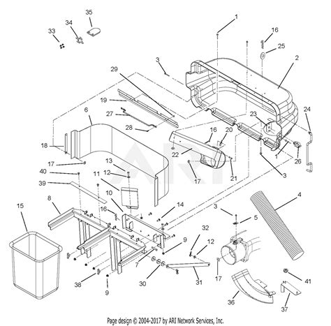 ariens     powered bagger parts diagram  bagger assembly