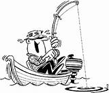 Boat Fisherman Cartoon Fishing Clipart Fish Cliparts Clip Motor Don Library Outboard Scare Attribution Forget Link sketch template