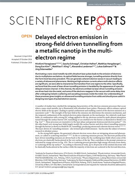delayed electron emission  strong field driven tunnelling
