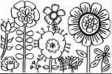 Spring Flowers Clipart Coloring Pages Kids Printable Clipartmag sketch template