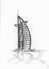 Burj Arab Al Sketch Drawings Drawing Architecture Deviantart Building Famous Easy Buildings Pencil 1273 Img07 Sketchbooks Architectural A4 Favourites Add sketch template
