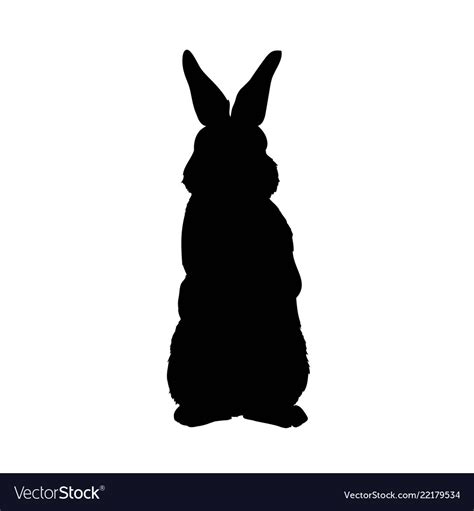 silhouette rabbit royalty  vector image vectorstock