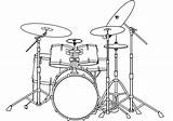 Drum Coloring Set Drawing Pages Kit Clipart Sketch Drums Bass Printable Template Cad Musical Instruments Music Dot Sketches Clip Categories sketch template