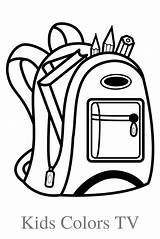 Bag School Drawing Kids Coloring Pages Draw Bags Choose Board sketch template