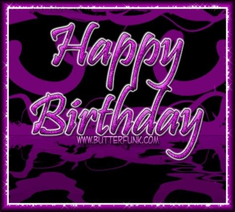 happy birthday purple image