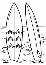 Surfboard Coloring Beach Pages Drawing Surfboards Surf Easy Surfing Board Printable Hawaiian Clipart Drawings Template Sketch Getdrawings Clip Templates Categories sketch template