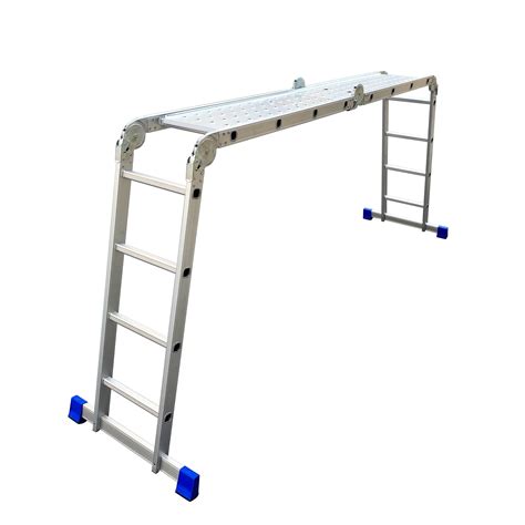 ft  aluminium multipurpose foldable step ladder  iron platfoem