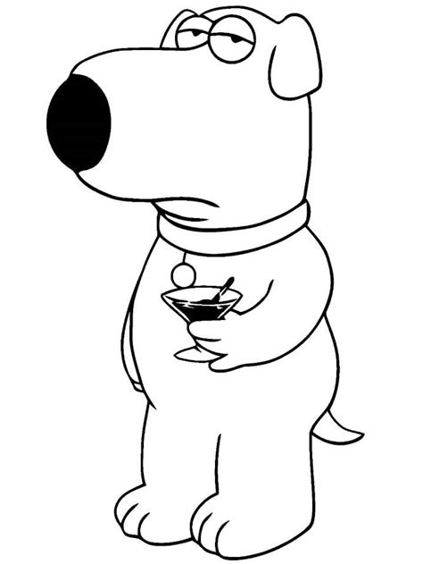 family guy brian coloring coloring pages