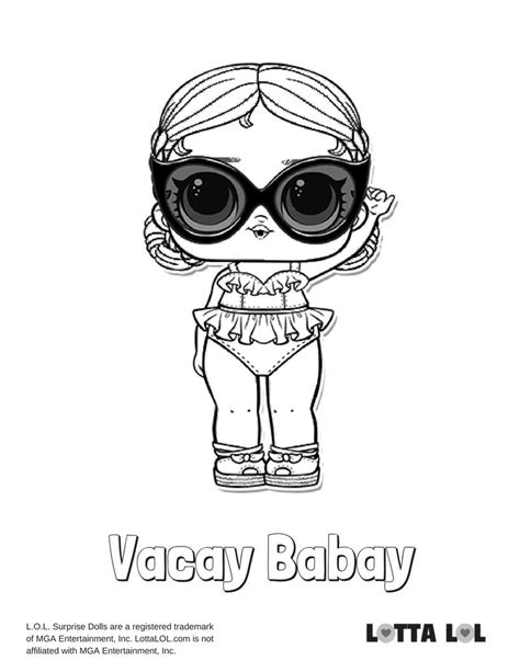 vacay babay coloring page lotta lol kids printable coloring pages