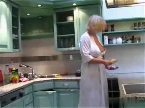 teasing mom in kitchen