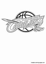 Cavaliers Coloring Pages Cleveland Nba Logo Template Print Search sketch template