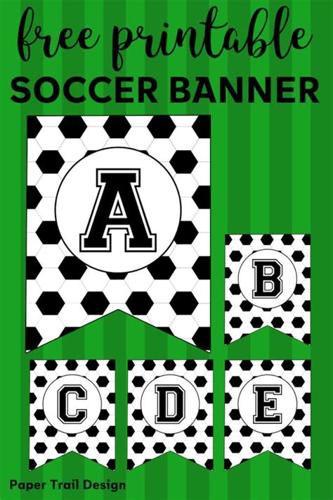 printable soccer banner  perfect   team