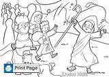 Moses Sea Red Coloring Parting Pages Parts Niv Exodus Israelites sketch template