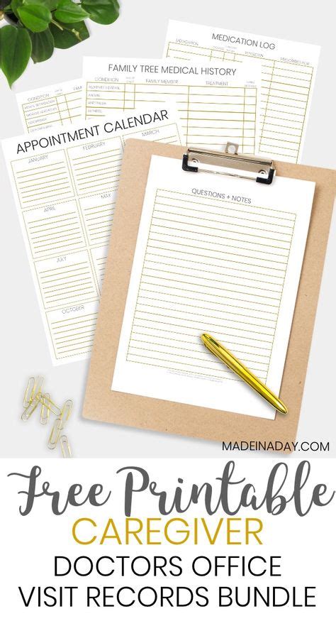 medical binder printables images   medical binder