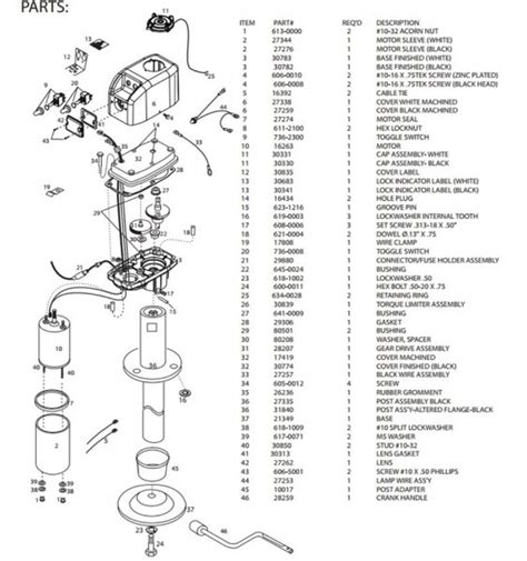 electric trailer jack parts diagram