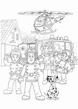 Sam Fireman Coloring Fire Pages Station Officer Print Kids Color Sheet sketch template