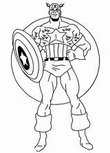 Captain Shield Pages Coloring America Printable Getcolorings sketch template