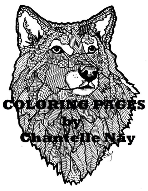 wolf coloring pages  adults