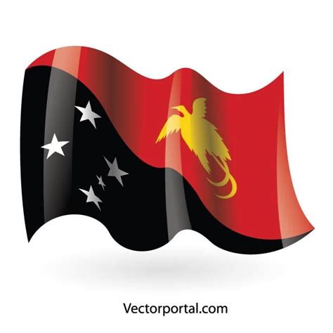 papua  guinea flag image royalty  stock svg vector