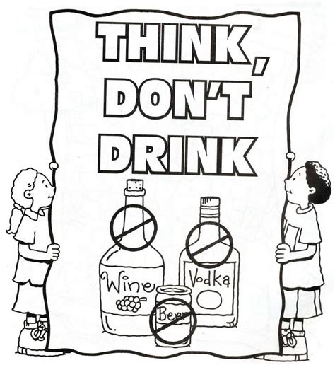 drink  drug  coloring page