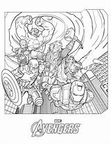 Coloring Avengers Marvel Pages Kids sketch template