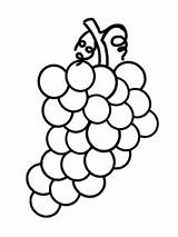 Coloring Pages Fruit Grape Fruits Cartoon Grapes Color Clipart Book Printable Kids Vine Drawing Print Purple Colorir Para Colouring Drawings sketch template