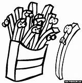 Fries Boyama Sağlıksız Nuggets Halkası Soğan Thecolor sketch template