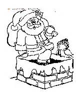 Coloring Santa Christmas Claus Chimney Pages Book Kids Print sketch template