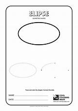 Geometric Shapes Elipse Coloring Pages Kids Cool Figures Basic Print sketch template