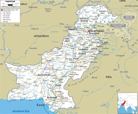 road map  pakistan ezilon maps
