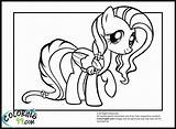 Coloring Pages Fluttershy Pony Little Friendship Magic Twilight Hair Colors Library Printable Comments Clipart Body Pick Coloringhome sketch template
