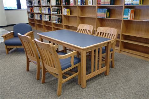 wooden library table  chair size       id