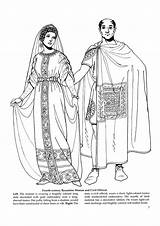 Byzantine Coloring Empire Ancient Dress Roman Pages Byzantin Costume Romain Clothing Fashion Byzance Romains Rome Google Template Enregistrée Depuis sketch template