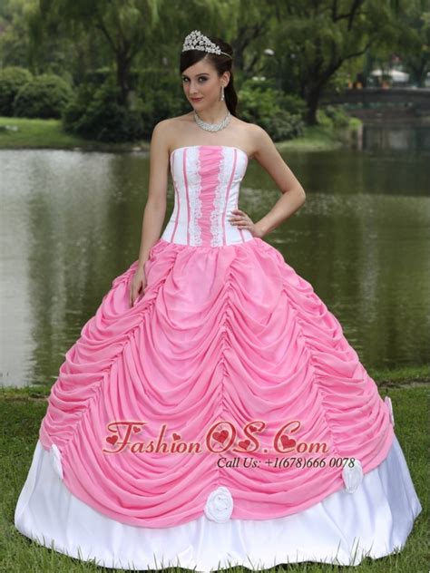 Custom Made Quinceanera Dress With Strapless Ball Gown