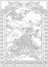 Coloring Pages Peacock Adult Books Printable Color Book Colouring Designs Choose Board Quilt sketch template