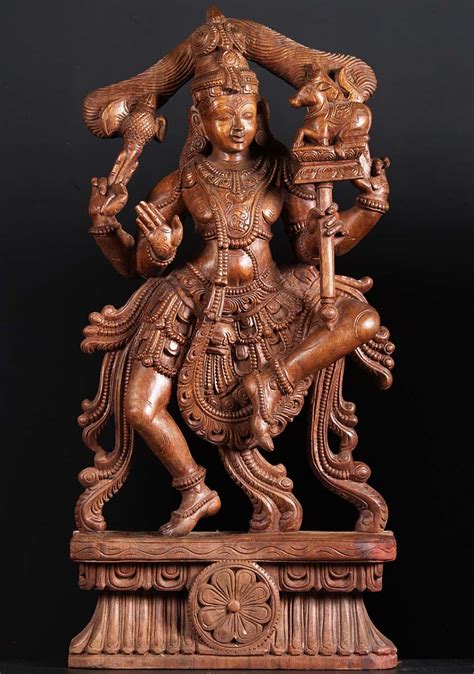 Sold Wood Dancing Shiva Statue 38 76w2g Hindu Gods