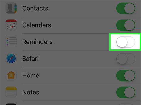 stop syncing iphone reminders  icloud  steps