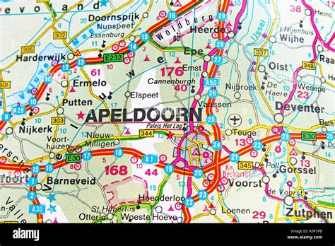 apeldoorn map city map road map stock photo alamy