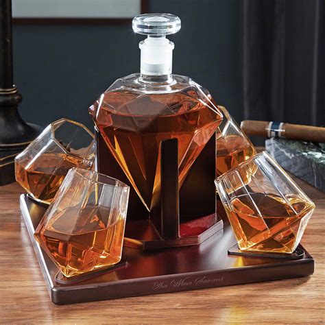 Glass Whiskey Decanter Set Glass Designs