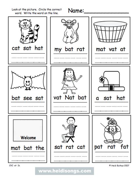 cvc worksheet   blending cvc words worksheets  kindergarten