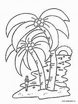 Coloring Pages Beach Palm Leaf sketch template