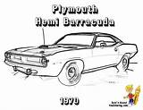 Coloring Pages Car Barracuda Muscle Plymouth Cars Dodge Rod Hot Printable Charger Clipart Print 1970 Drawing Printables Macho American Hemi sketch template