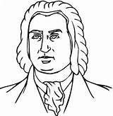 Bach Coloring Johann Supercoloring Composers sketch template