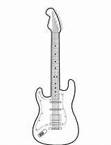 Guitar Coloring Pages Electric Bass Acoustic Printable Color Sheet Getcolorings Getdrawings Print Book Template sketch template
