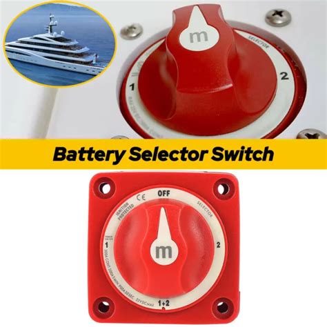 series mini dual battery switch selector  position marine boat  picclick